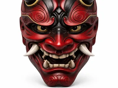 Japanese oni mask