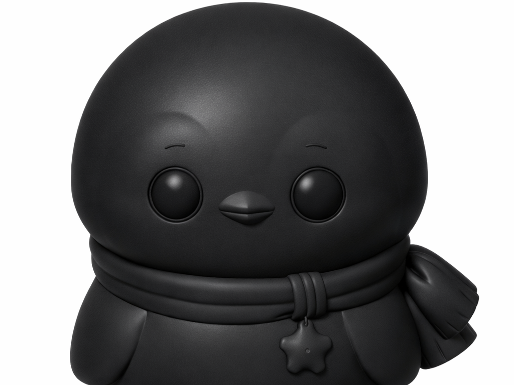 Penguin–Minimalist Desk Figurine (Single Color)