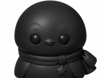 Penguin–Minimalist Desk Figurine (Single Color)