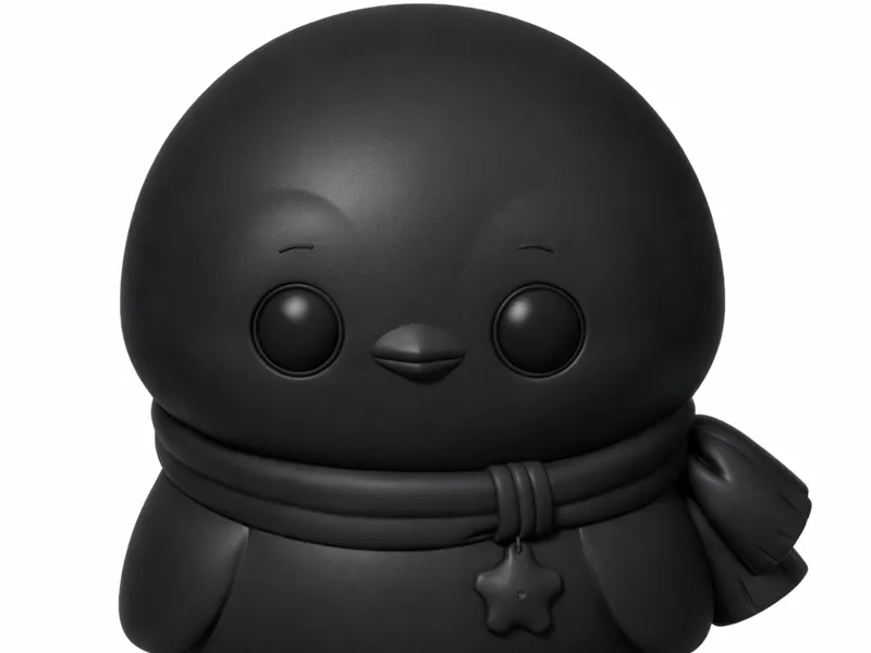Penguin–Minimalist Desk Figurine (Single Color)