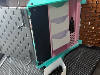 Modular Storage Pegboard Cabinet