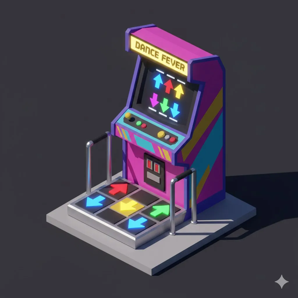 Low Poly Dance Arcade Machine - Free 3D Print Model - MakerWorld