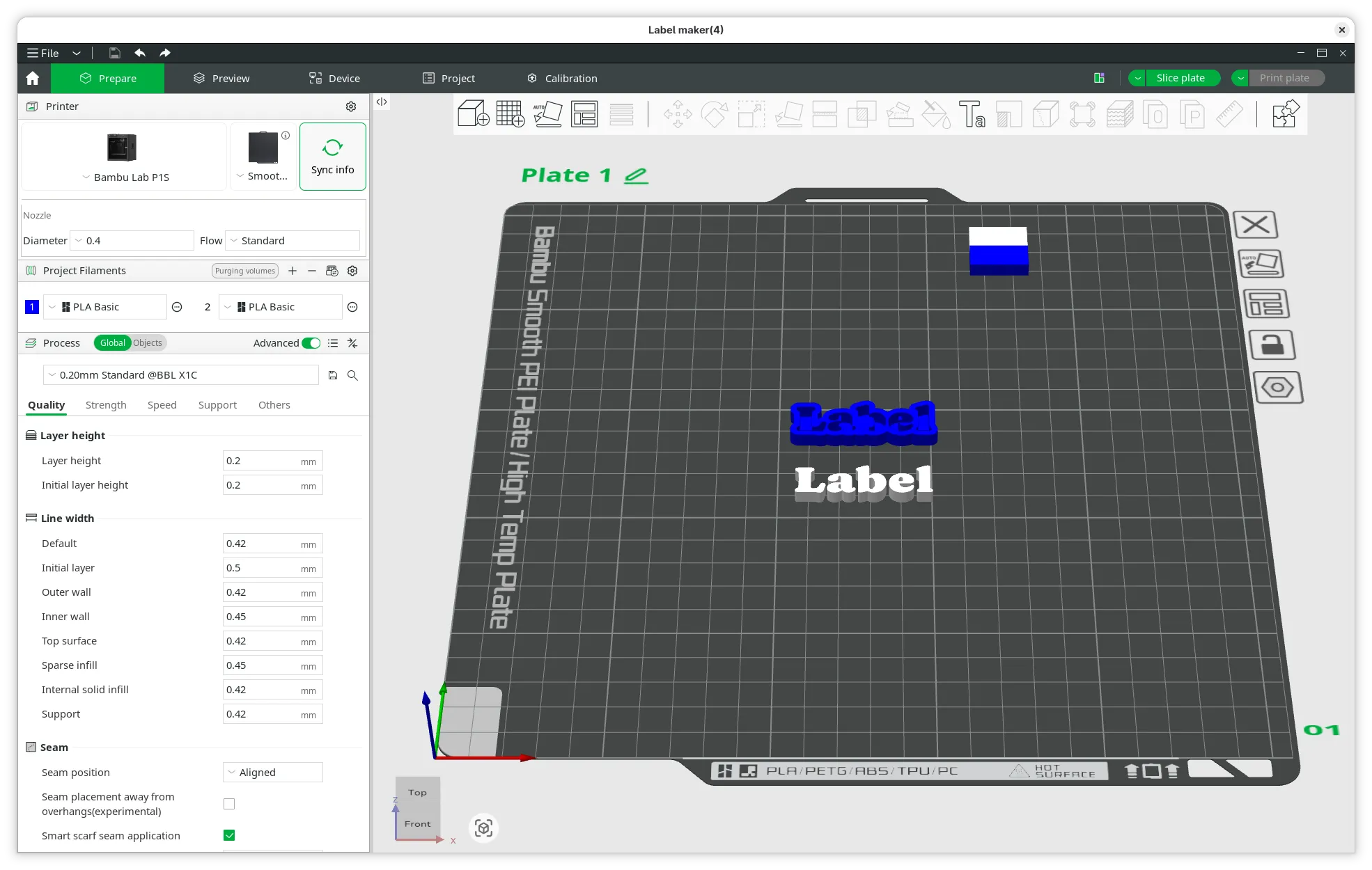 3D Label Text Generator - AMS Optional - Free 3D Print Model - MakerWorld