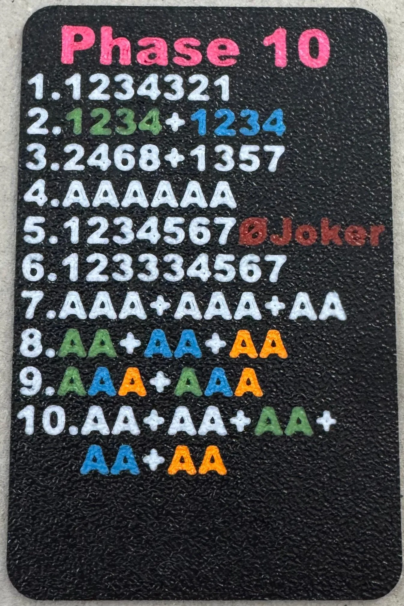 Phase 10 Sticker Phase 10 Card Holder and Phase Cards - Free 3D Print Model - MakerWorld