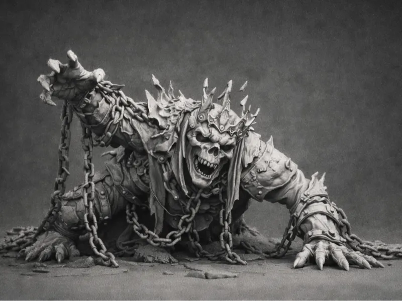 Deathcrown – Chained Undead King (Horror Figurine)