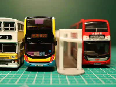 Hong Kong Bus Island Platform Simple Version 1:110 Scale [no AMS required]