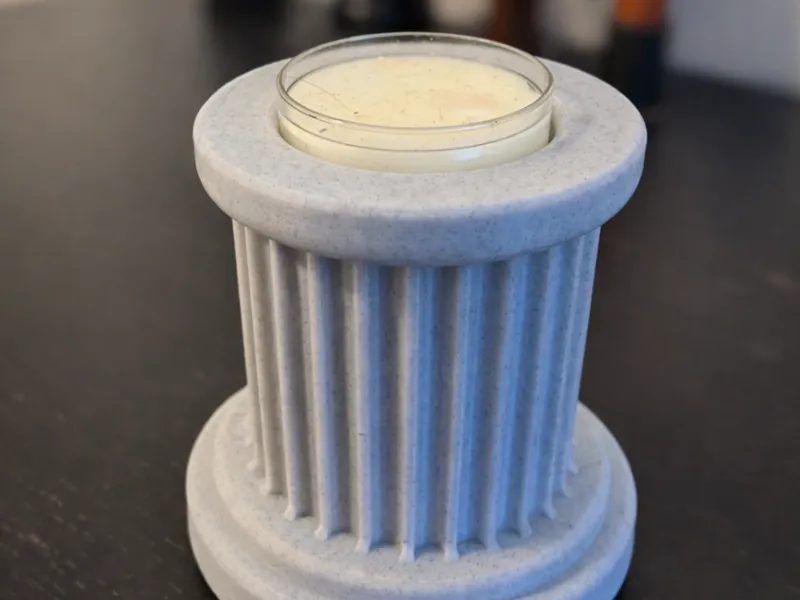 Modern Fluted Column Candle Holder short version