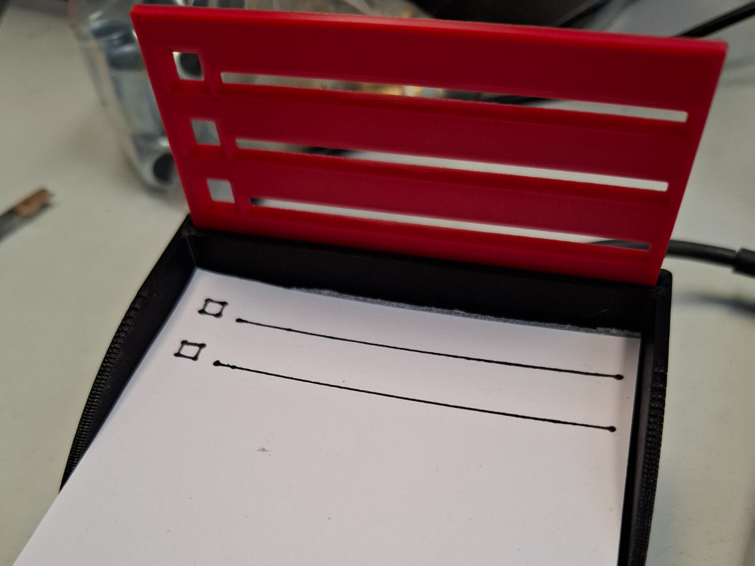 To-Do list notepad box with line and checkbox
