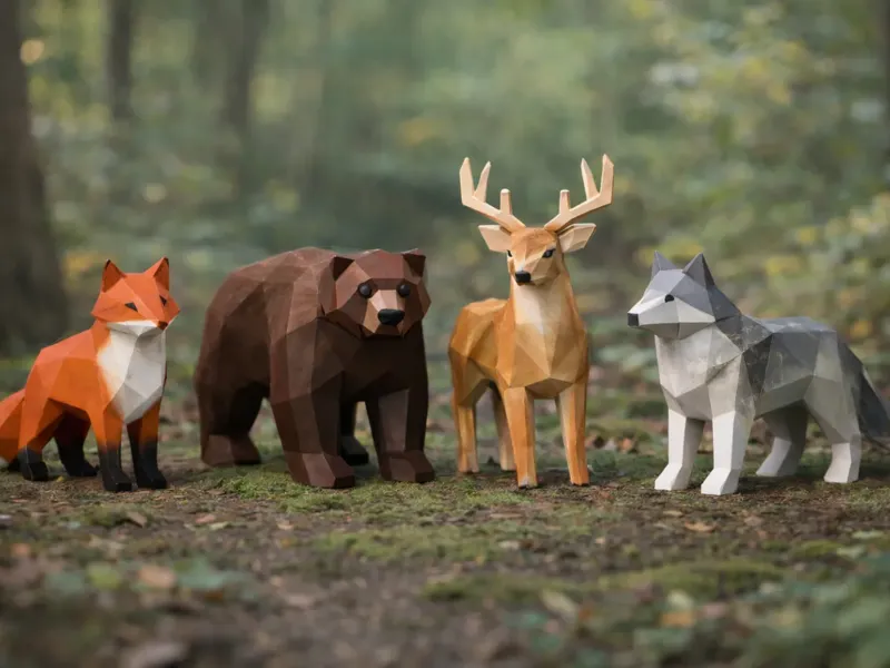Abstract Minimal Animals – Forest Set