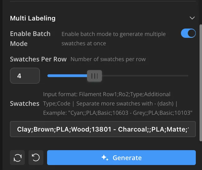 Parametric Multi Labeling Swatch Generator - Free 3D Print Model ...