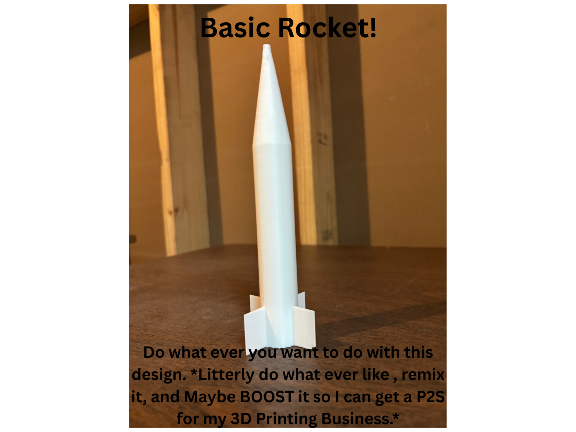 Basic Rocket Print in Place (PNP)