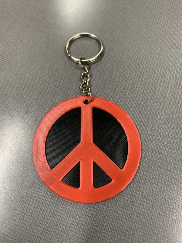 Peace Sign Keychain