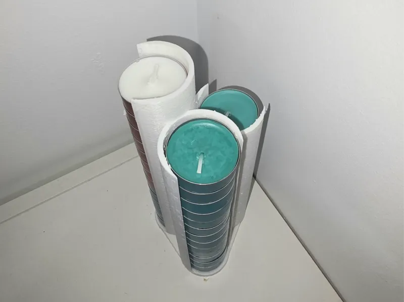 Triple Tea Light Tower Holder
