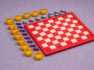 checkers (ants vs spiders, only one color needed)