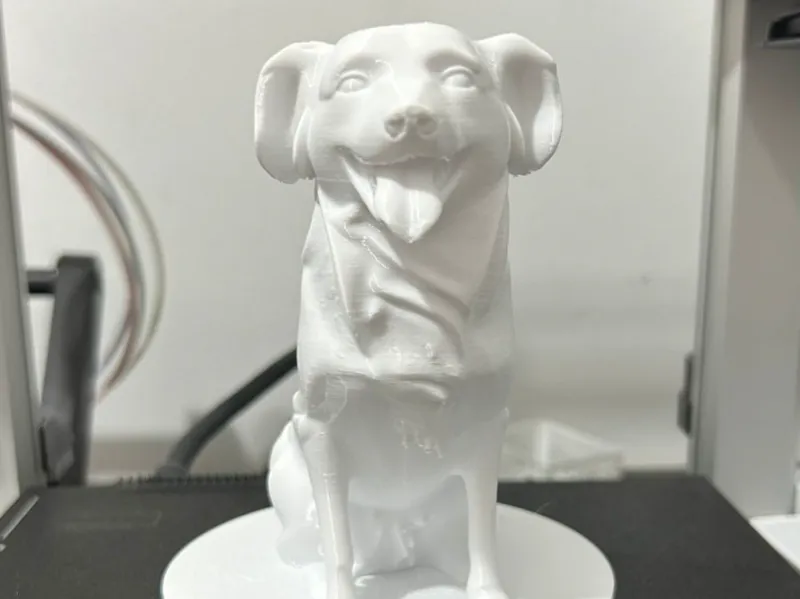 Escultura cachorro com base
