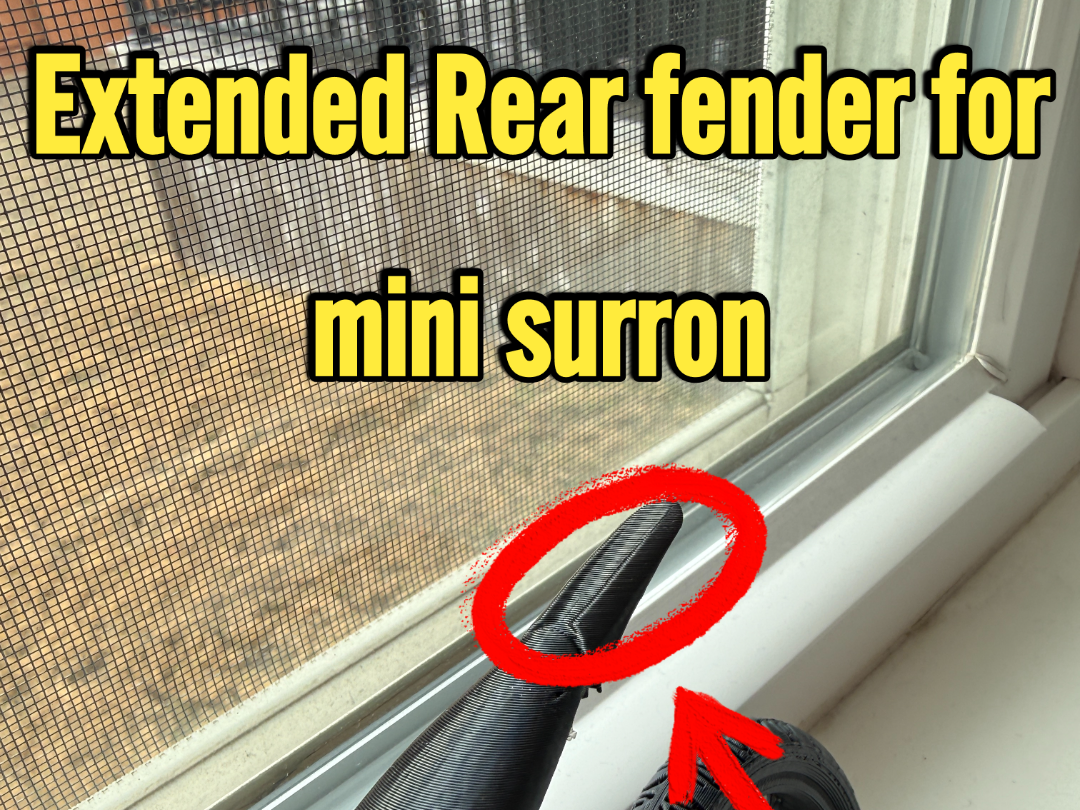 Extended Rear Fender for Mini Surron