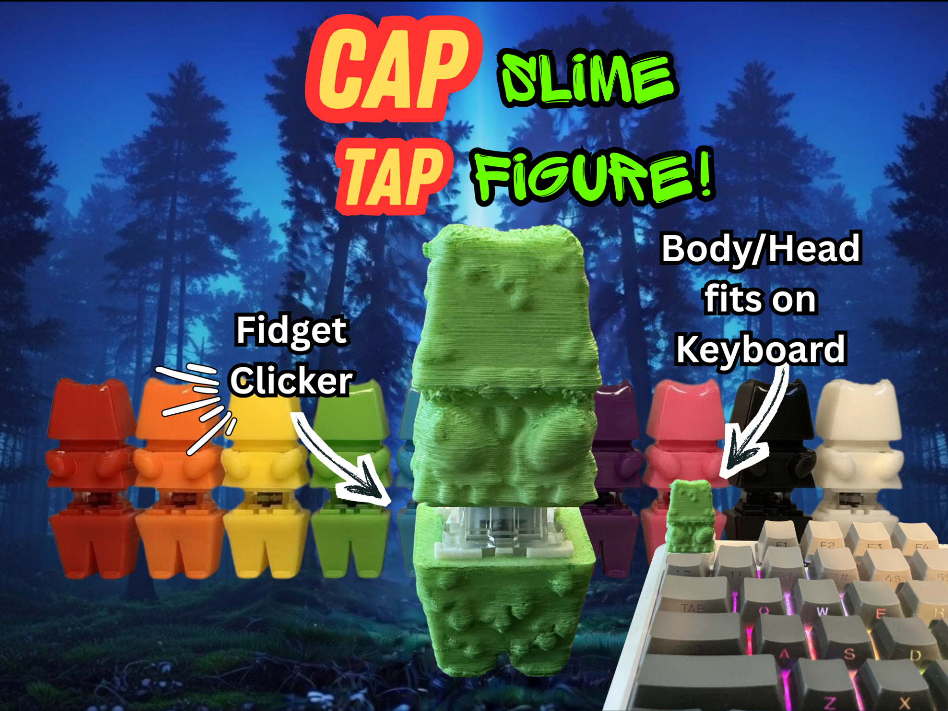 CapTap Slime Guy - Functional Fidget Switch Fidget