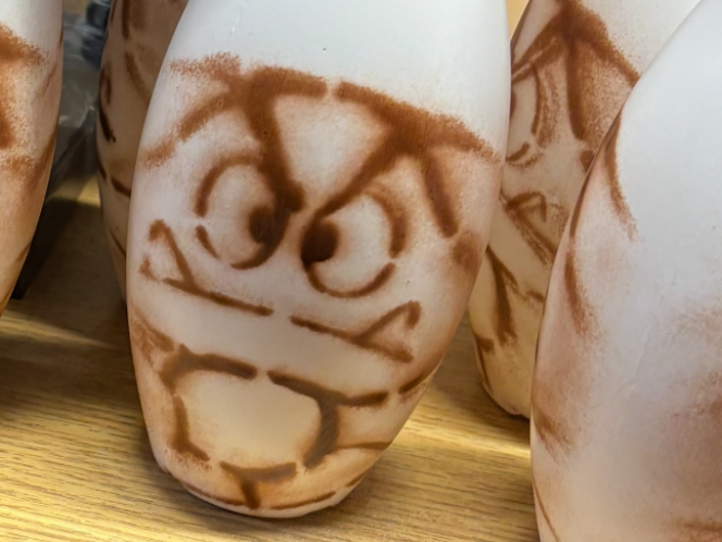 Goomba Bowling Pin Stencil