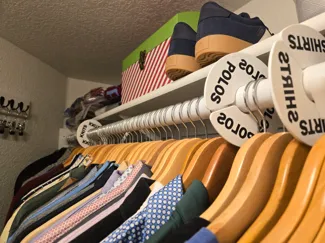 Clothes Rail Divider 1-1/2 with Names