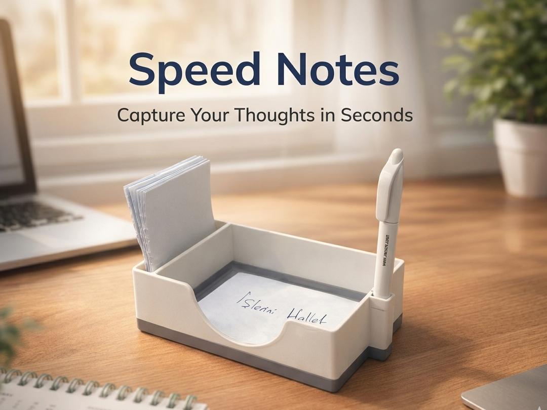 Speed Notes Desk Tray