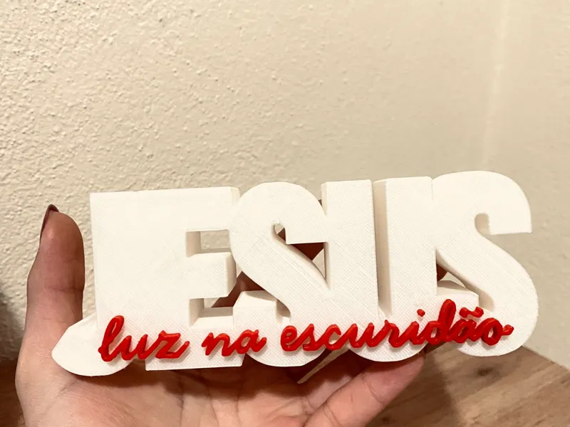 NOME JESUS - Luz na escuridao - 15cm