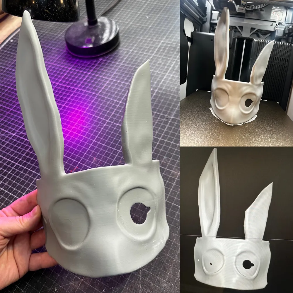 Cosplay Rabbit Mask Template REANIMAL Cosplay Bunny Mask SKS Props - Free 3D Print Model - MakerWorld