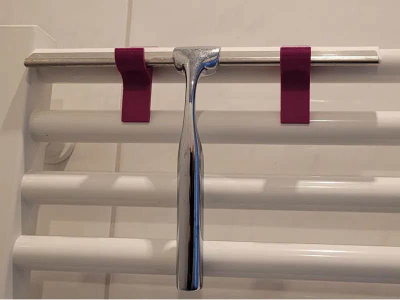 wiper holder for bathroom radiator