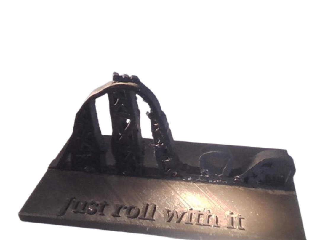 Roller Coaster "Just Roll With It" Desktop Design