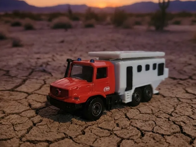 Majorette Mercedes Zetros Camper Mod