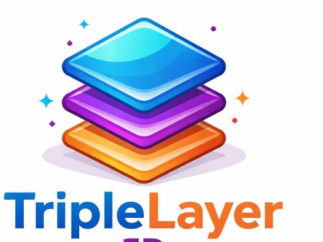 Key chain triple layer 3D