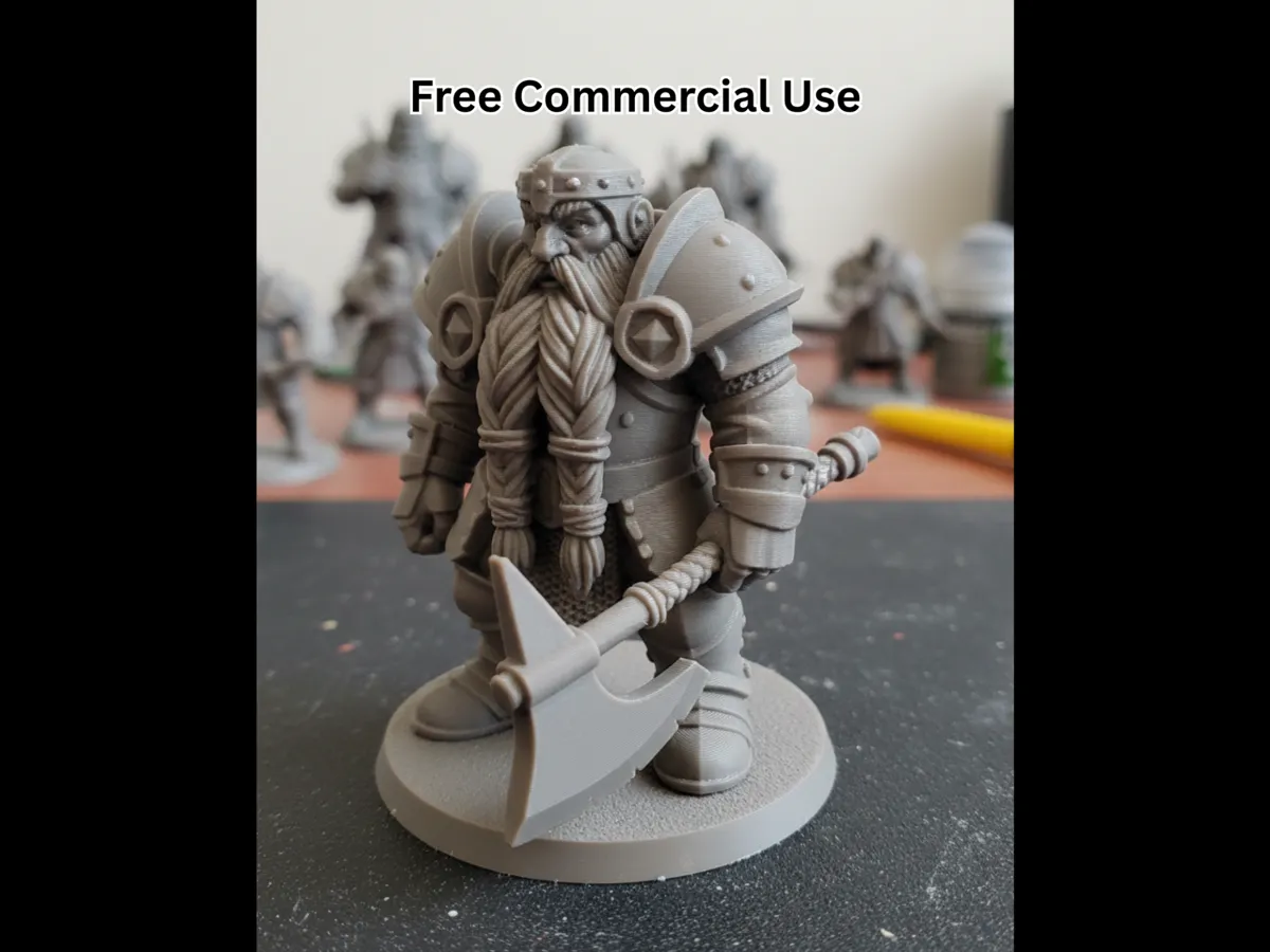 Dwarf Warrior - Free 3D Print Model - MakerWorld
