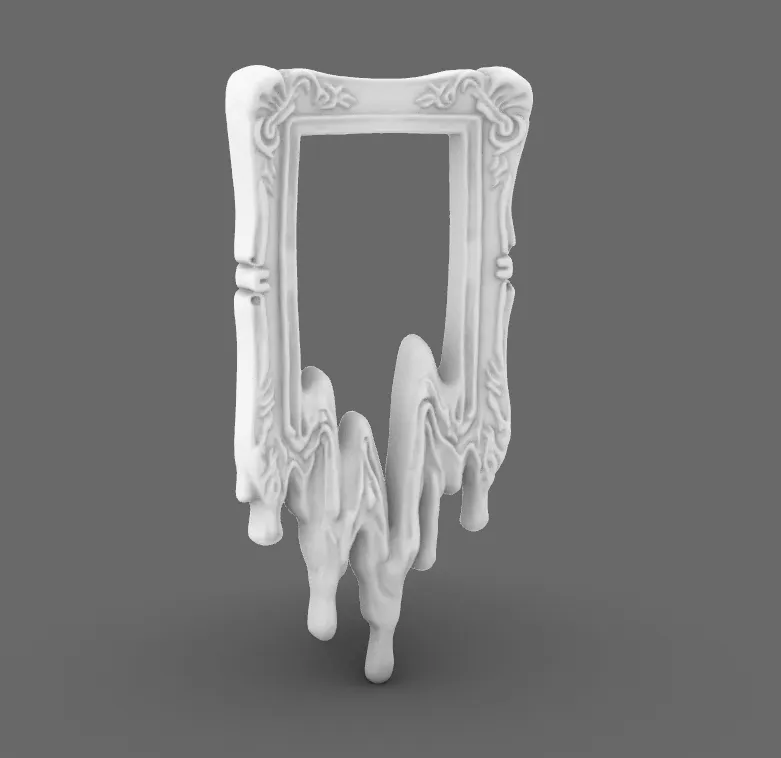 Gothic Dripping Frame Wall Decor Dark Baroque - MakerWorld 3D Model | 3Drop