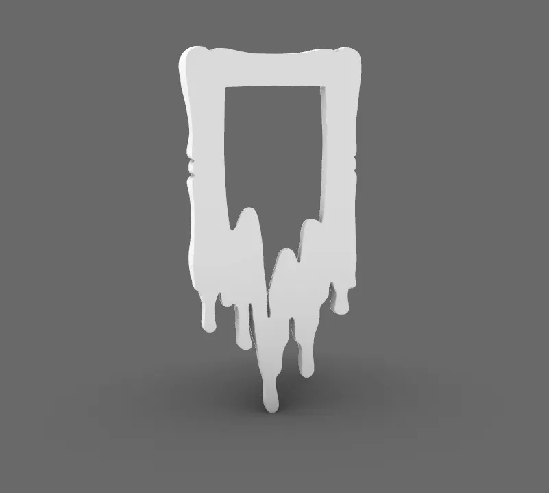Gothic Dripping Frame Wall Decor Dark Baroque - MakerWorld 3D Model | 3Drop