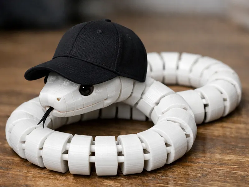 Cute Snake with Baseball Cap