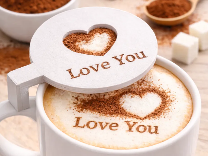 Kaffee Herz Schablone