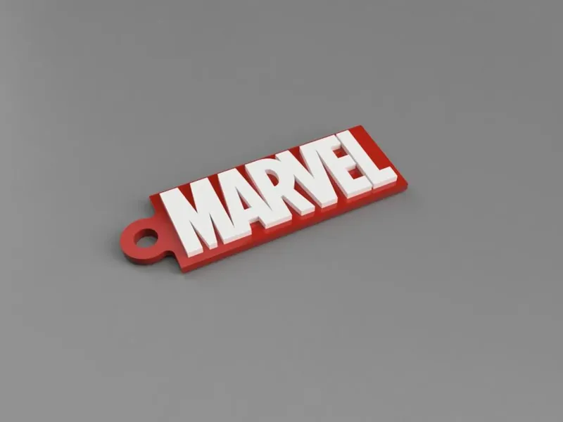 Marvel logo keychain