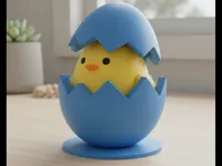 Figurine œuf fissuré avec poussin — photo 1