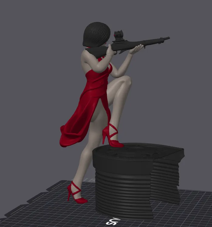 Resident Evil Ada Wong (Colored) - Free 3D Print Model - MakerWorld