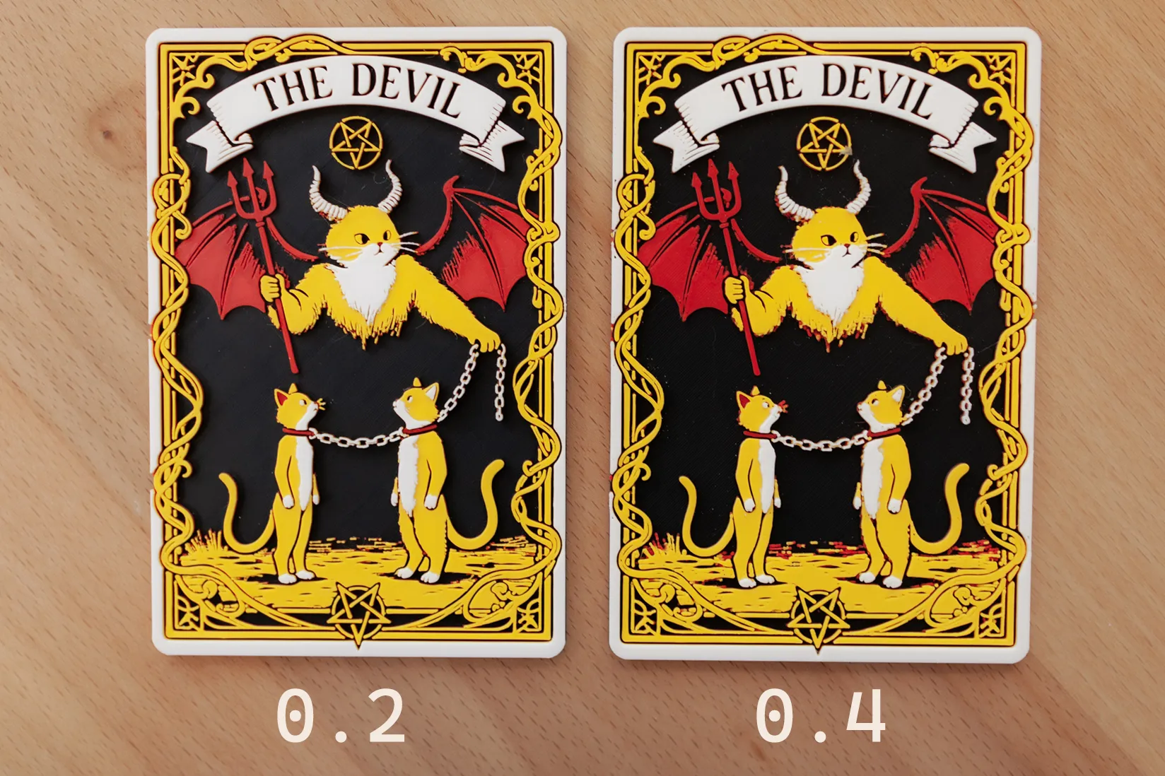 Cat tarot-15-The Devil - Free 3D Print Model - MakerWorld