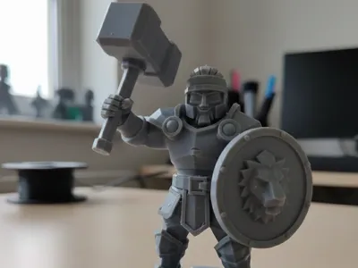 Stylized Paladin (Easy FDM Print)