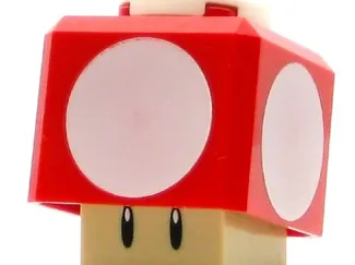 Plastic Brick Super Mario Mushroom