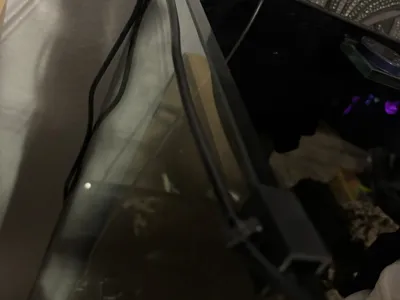 Cable holder for 12 mm aquarium glass