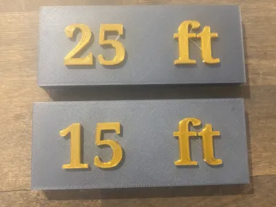 15 and 25 feet disc golf putting marker 