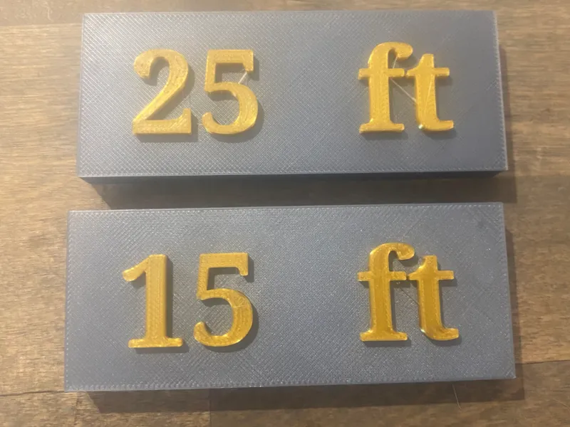 15 and 25 feet disc golf putting marker 
