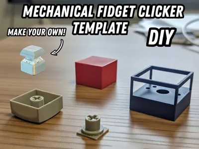 Mechanical Switch Keycap Fidget Clicker Template 