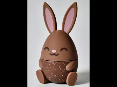 Easter Bunny Cute Egg Character - Free 3D Print Model - MakerWorld