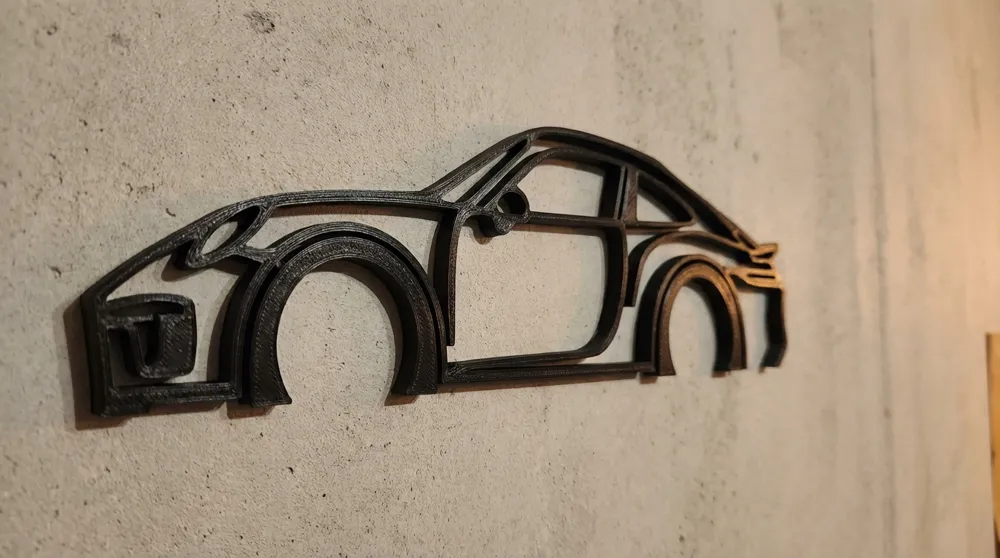 Porsche 911 Wall Art - Free 3D Print Model - MakerWorld