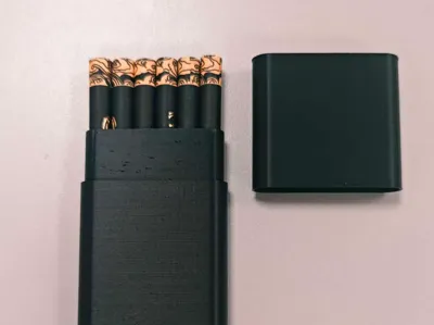 long cigarette case, length about 94mm, diameter 5.5mm