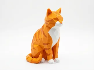 Low Poly Tabby Cat - Multicolor