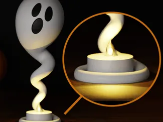 Spiral Ghosts Candle Decor 5 expressions